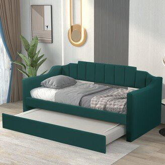 GREATPLANINC Rounded Corners and Stylish Stitching Details Distinct Engineered Wood Frame Daybed,Queen