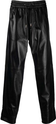 Leather Straight-Leg Trousers