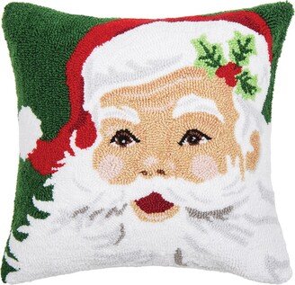 Santa Claus Hooked Throw Pillow-AA