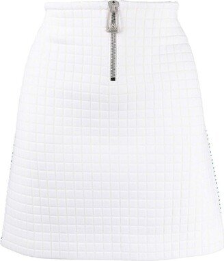 Contrast Stitching Mini Skirt