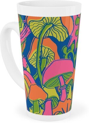 Mugs: Psychedelic Daydream - Blue And Neon Tall Latte Mug, 17Oz, Multicolor