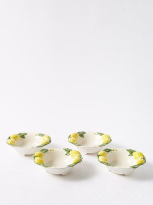 Set Of Four Lemon Ceramic Bowls