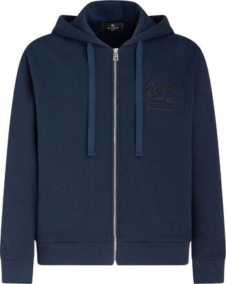 Logo-Embroidered Zip-Up Cotton Jacket