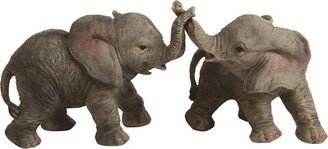 2-pc Baby Elephant Playing Together 10.5