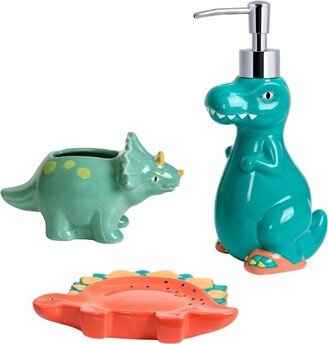 3pc Dinosaur Kids' Bath Set with Soap Dish - Allure Home Creations