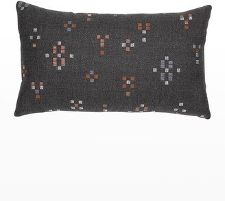 Enhance Charcoal Indoor/Outdoor Lumbar Pillow, 12 x 20