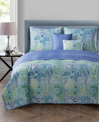 Harmony Reversible 5-Pc. Full/Queen Quilt Set