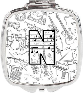 CJ2007-NSCM Letter N Musical Note Letters Compact Mirror