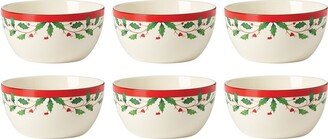 Holiday 6Pc Dessert Bowl Set