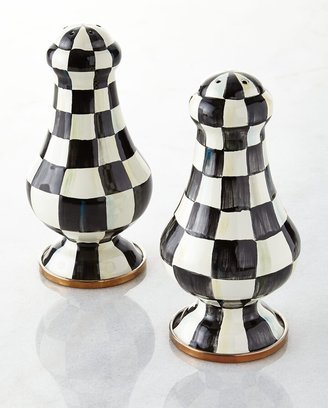 Courtly Check Enamel Large Salt & Pepper Shakers