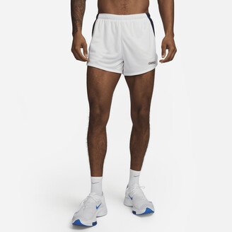 Men's Track Club Dri-FIT 3 Brief-Lined Running Shorts in White