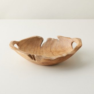 Oversized Teak Serving Bowl with Handles