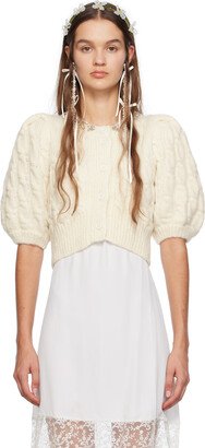 Off-White Cropped Cardigan-AA