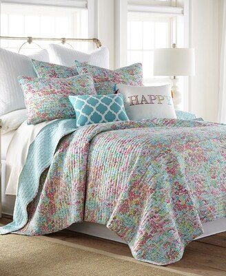 Karola Floral Reversible Quilt Set, Twin