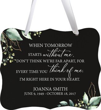 Personalized Memorial Gift | Loss Of Loved One Hanging House Sign Favors Celebration Life For Funeral-AD