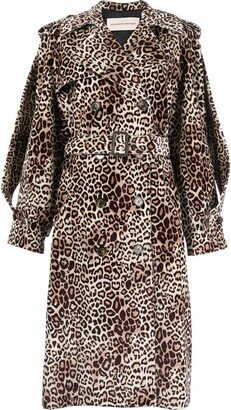 Leopard Print Trench Coat