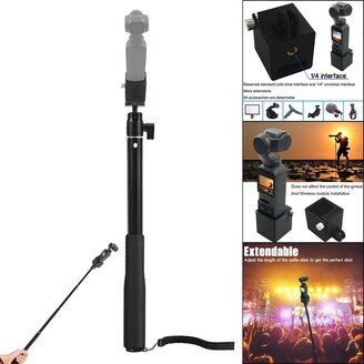 Hozxclle Portable Handheld Extension Rod Selfie Stick With 1/4 Screw Adapter compitable