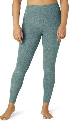 Spacedye High Waisted Midi Leggings (Rainforest Blue Heather) Women's Casual Pants