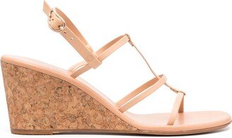 Fay leather wedge sandals