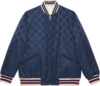 GG-pattern canvas bomber jacket