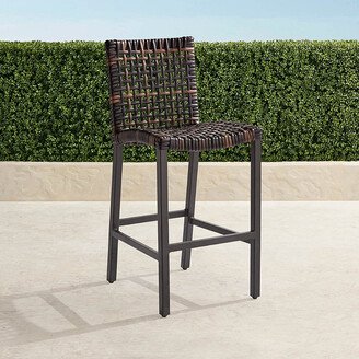 Isola Aluminum Bar Stool in Black Walnut Finish