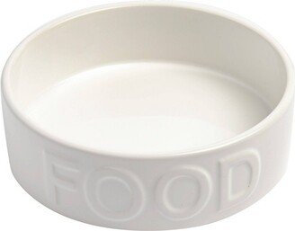 Classic Food Dog Bowl 4 Cup - M - White - 6.25