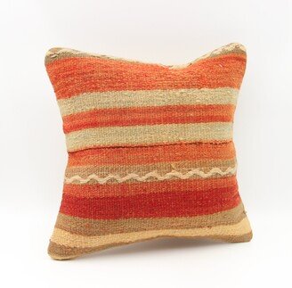 Turkish Handmade Kilim Pillow Cover Inch cm Striped Classy Oriental Knitting Eclectic Boho Design Modern Decorative Ksl-85