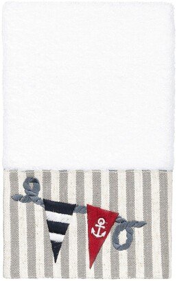 Ethan Embellished Hand Towel - White