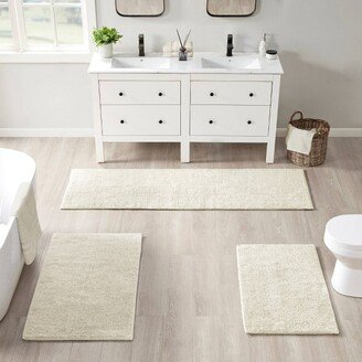 24x72 Plume Feather Touch Reversible Bath Rug Ivory - Beautyrest