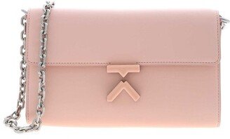 K Buckled Foldover Crossbody Bag