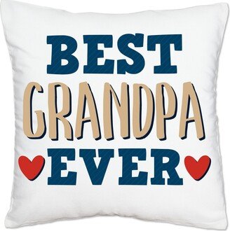 Big Dot Of Happiness Grandpa, Happy Father's Day Home Decorative Canvas Throw Pillow Cover 16 x 16 In