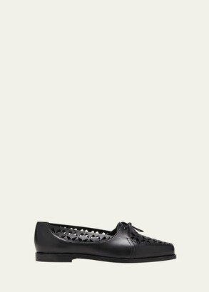 Delirium Perforated Leather Lace-Up Loafers
