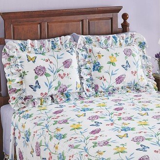 Collections Etc Butterfly Joy Plisse Pillow Sham Set