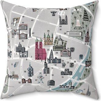 Munich Germany Map Pillow - Airbnb Housewarming Wedding