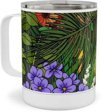 Travel Mugs: Botanic Garden Stainless Steel Mug, 10Oz, Multicolor