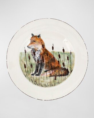 Wildlife Fox Rimmed Round Platter