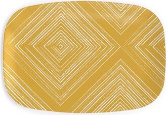 Serving Platters: Modern Farmhouse - Mustard Serving Platter, Yellow