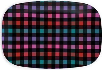 Serving Platters: Picnic Plaid Serving Platter, Multicolor