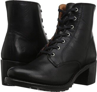 Sabrina 6G Lace Up (Black Oil Tanned Full Grain) Women's Lace-up Boots