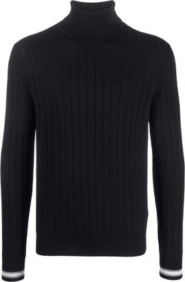 Ribbed Roll-Neck Jumper-AE