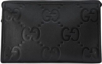 Jumbo GG leather pouch-AA