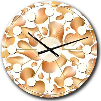 Designart 'Liquid Gold I' Mid-Century wall clock