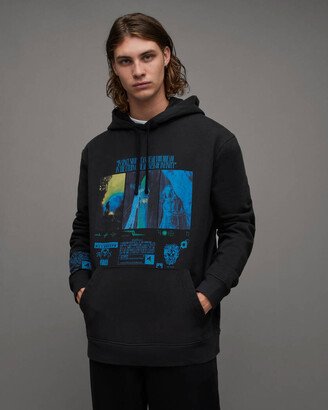 Radiance Sci-Fi Print Oversized Hoodie