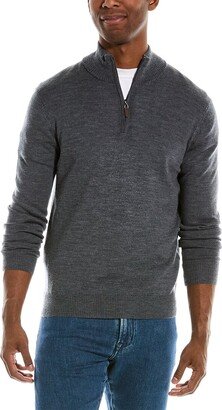 Quincy Wool 1/4-Zip Mock Sweater-AM