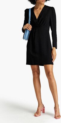 Gloria wrap-effect jacquard mini dress