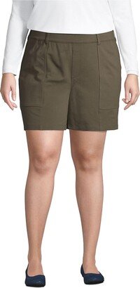 Women's Plus Size Mid Rise Starfish Knit 7 Utility Shorts