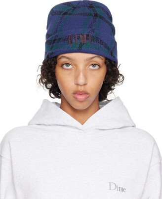 Dime Blue Wavy Beanie