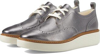 Originalgrand Platform Wing Tip Oxford (Pewter Metallic) Women's Shoes