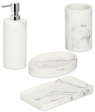 4-Piece Marble Bath Accessory Set