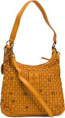 TJMAXX Leather Woven Hobo-AA